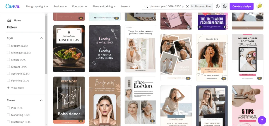 Canva for Pinterest Blogger Canva for Pinterest Blogger